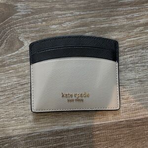 Kate Spade Elegant Black and Cream Card Holder